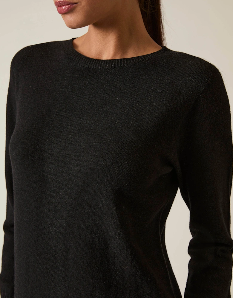 Black Knitted Midi Dress
