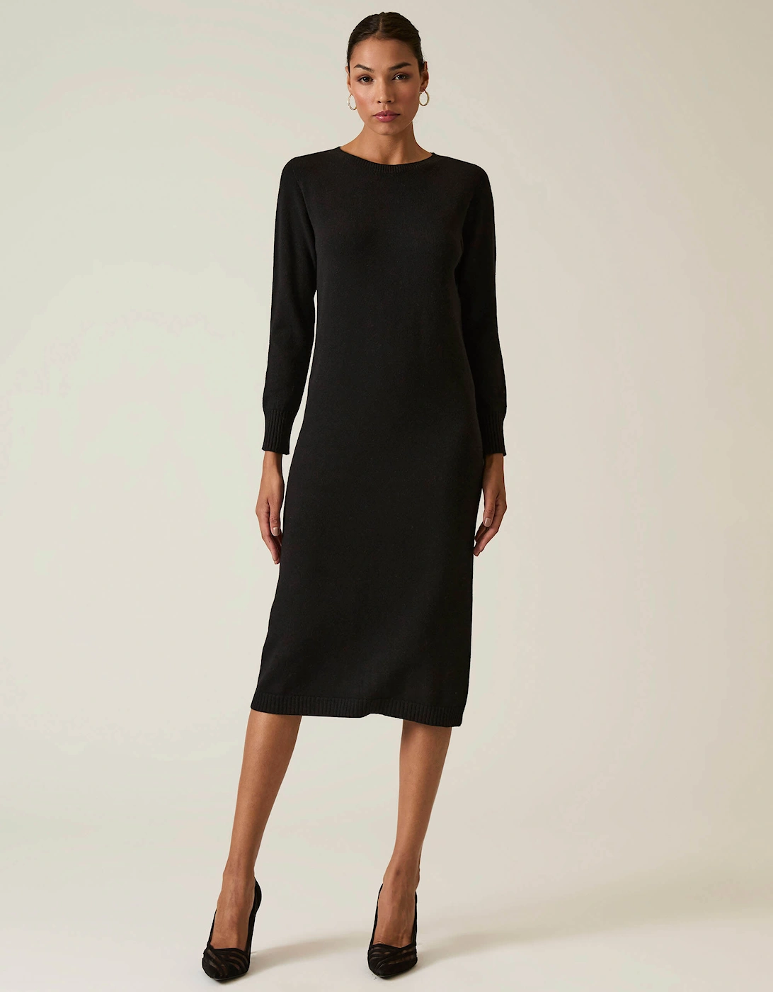Black Knitted Midi Dress, 7 of 6