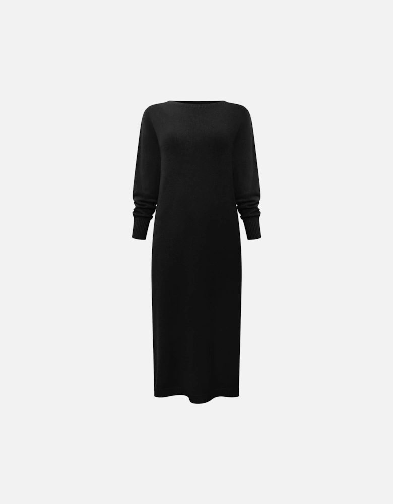 Black Knitted Midi Dress