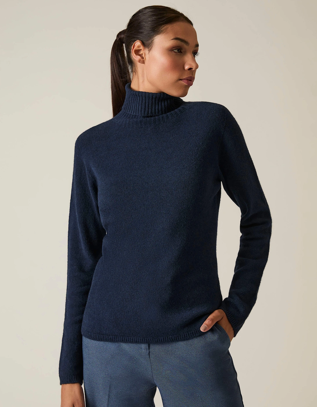 Navy Polo Neck Jumper, 8 of 7