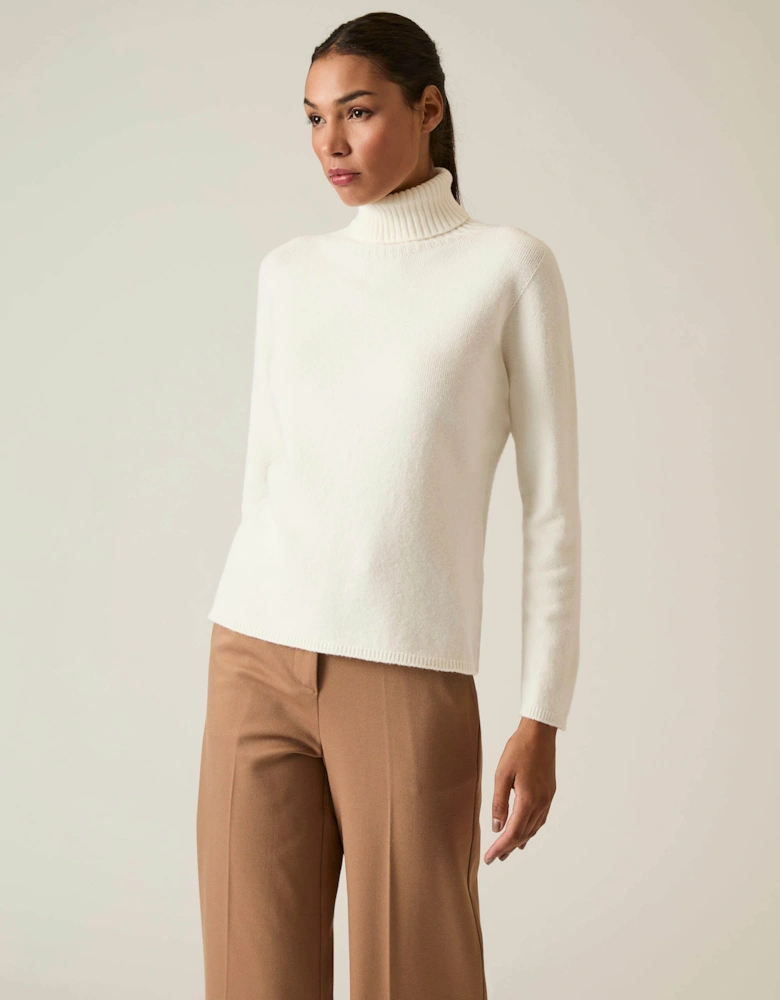 White Polo Neck Jumper