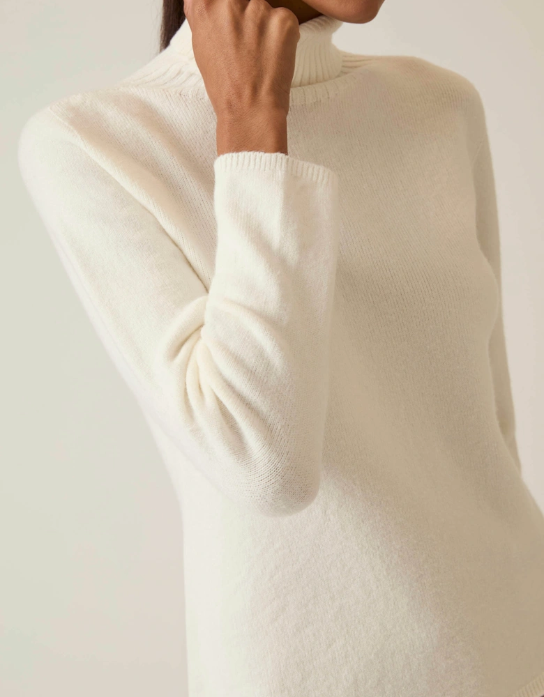 White Polo Neck Jumper