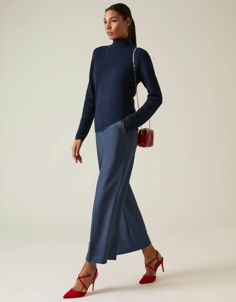 Navy Polo Neck Jumper