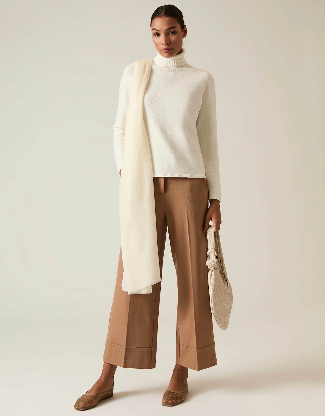 White Polo Neck Jumper