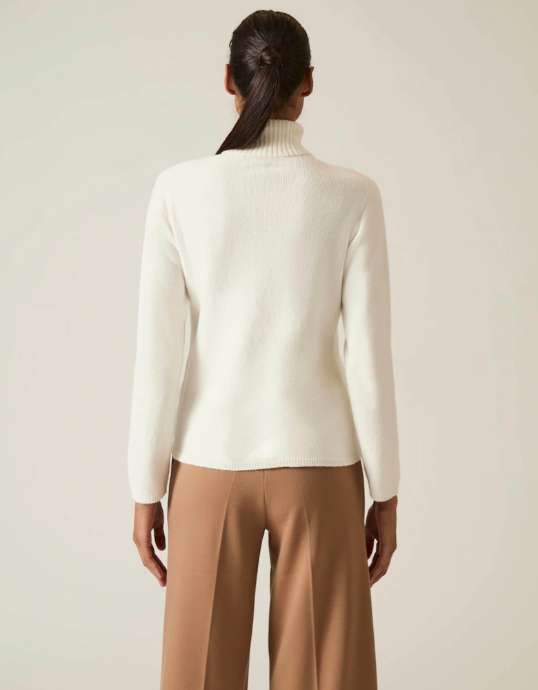 White Polo Neck Jumper