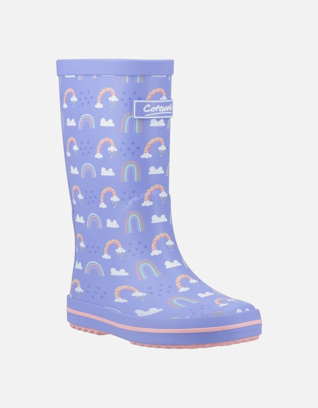 Cotswold Unisex Purple Charlbury Rubber Multicoloured Wellington Boots - : Size 9 Kids