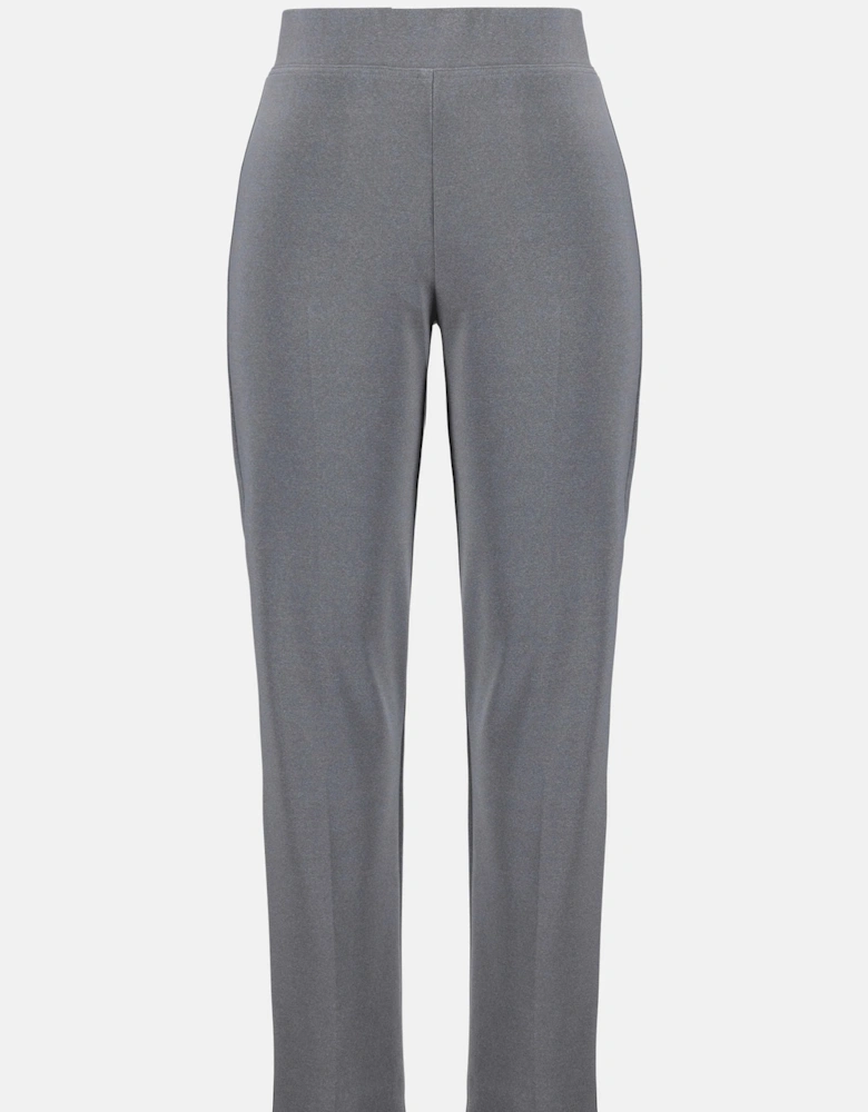 Melange silky knit straight leg pull on pants