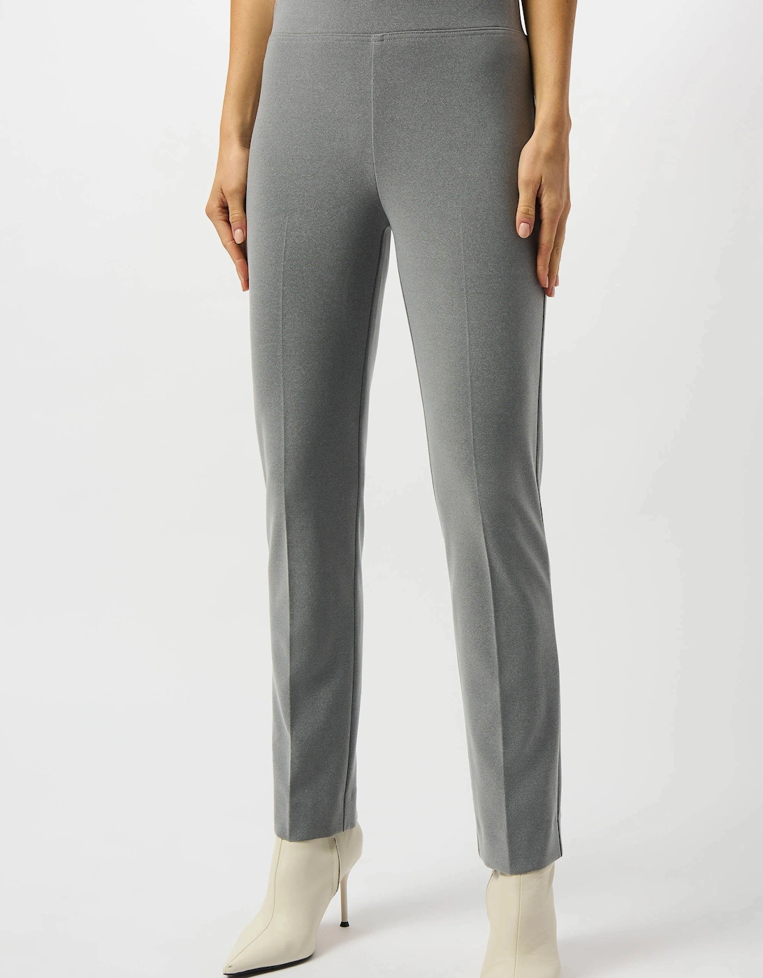 Joseph Ribkoff Women's Melange silky knit straight leg pull on pants - Grey - Size: 10