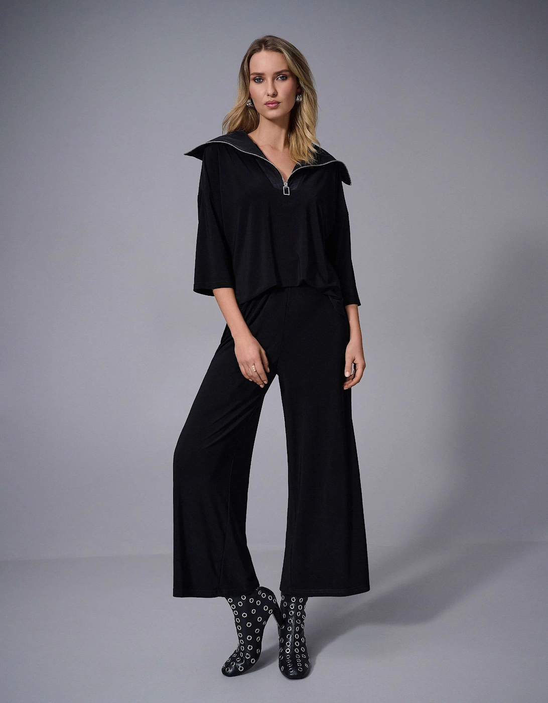 Silky knit & memory culotte jumpsuit, 6 of 5