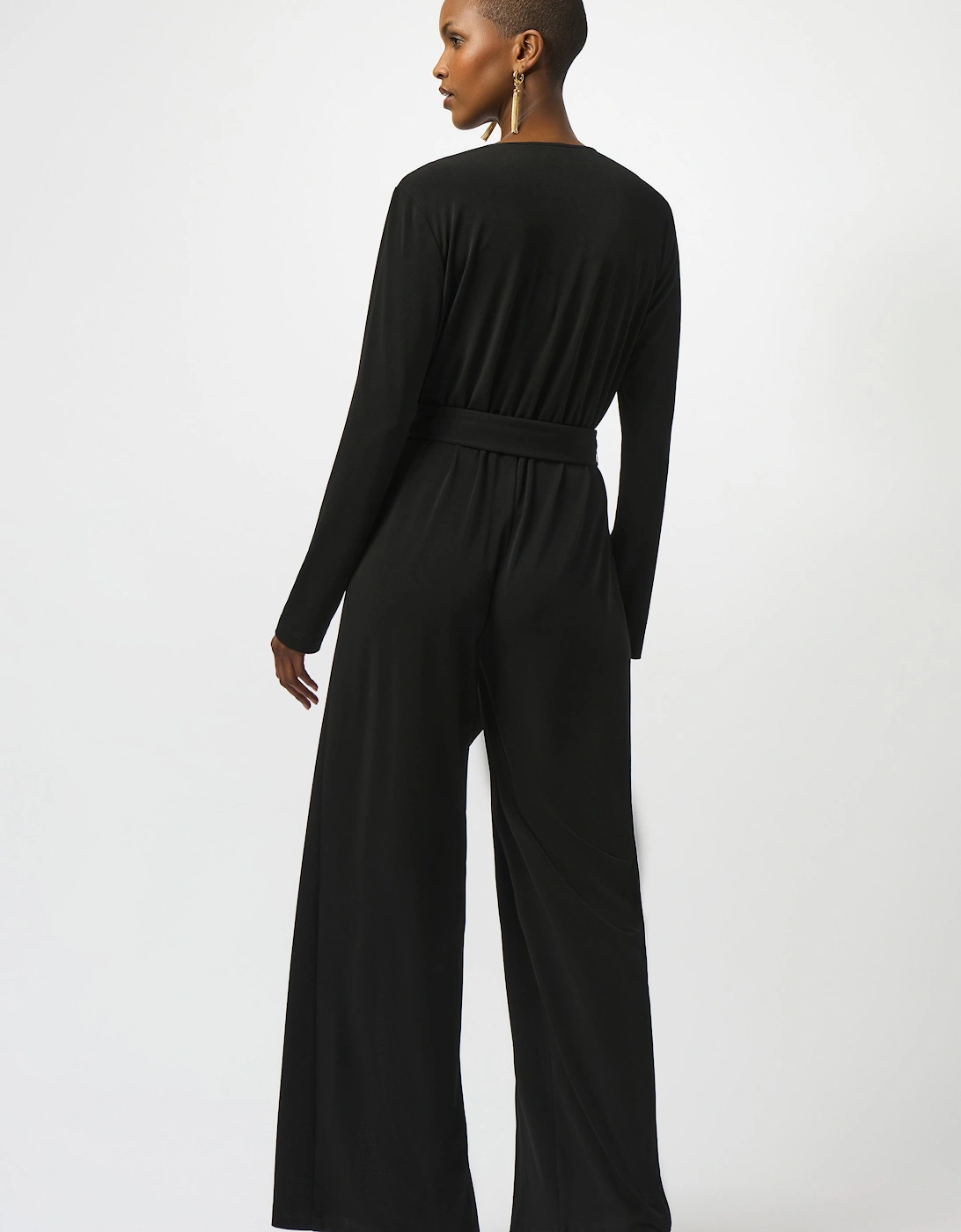 Moss crepe wide leg jumpsuit