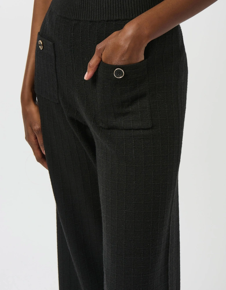 Sweater knit straight leg pants