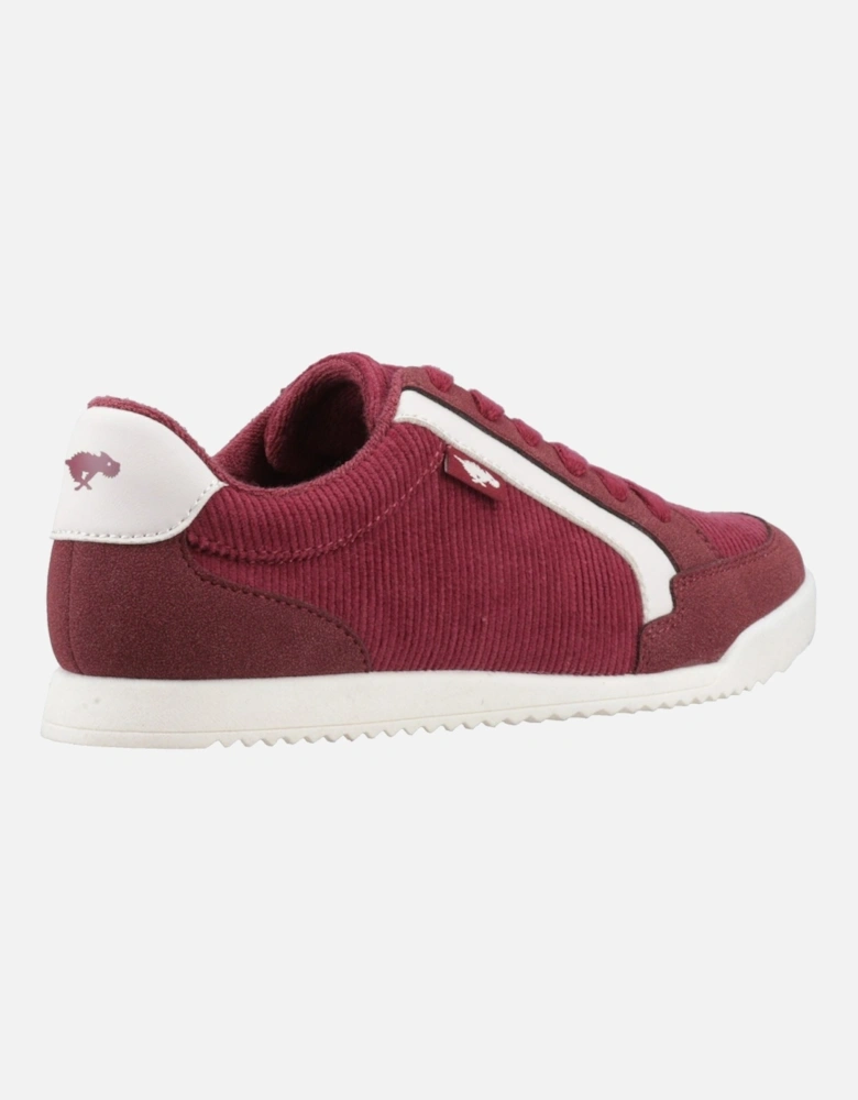 Bolt Corduroy Women's Burgundy Trainers
