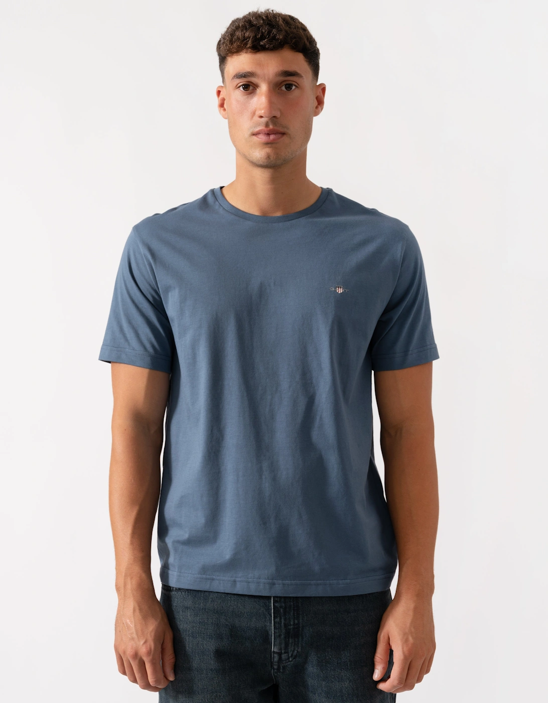 Mens Printed Archive Shield T-Shirt - 472 Naval Blue, 2 of 1