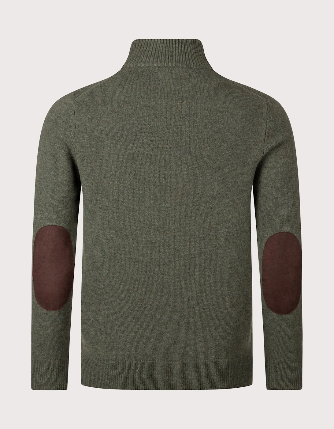 Essential Patch Quarter Zip Knitted Jumper