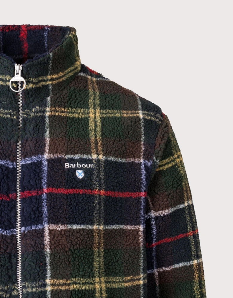 Tartan Fleece Zip Through Jacket