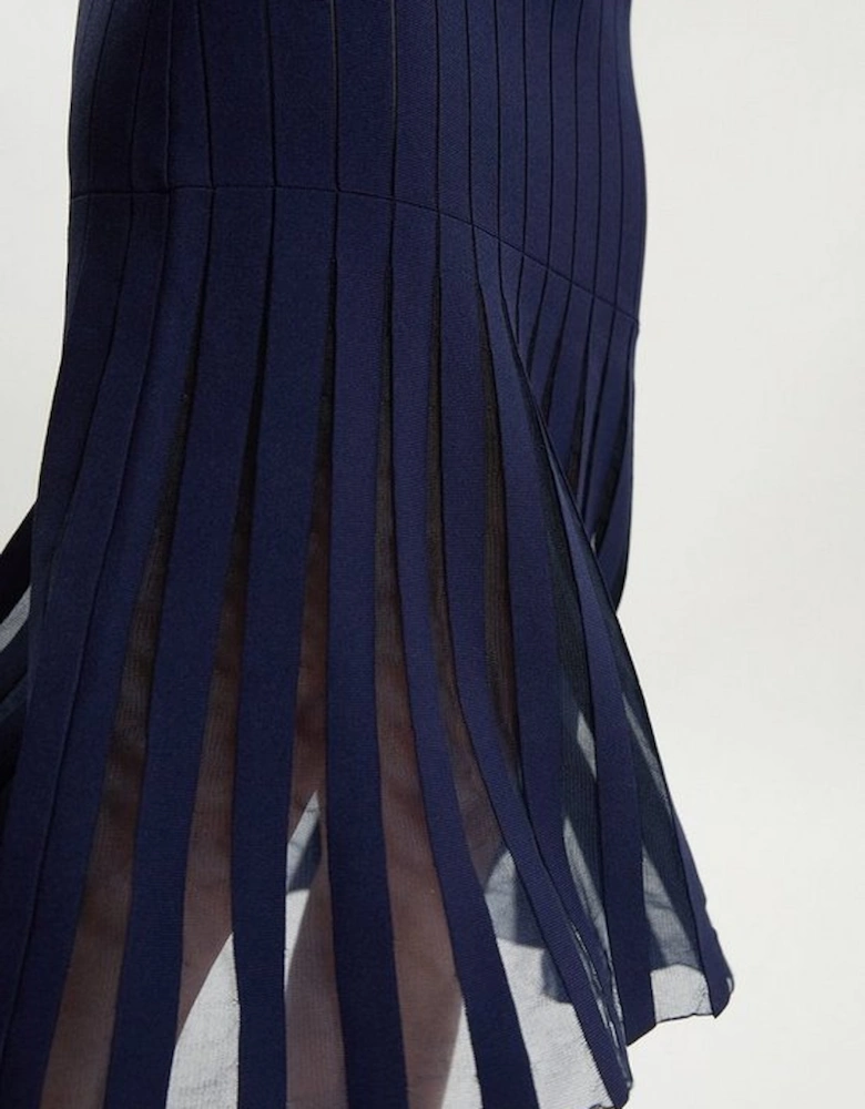 Tall Compact Stretch Square Neck Knitted Flippy Dress
