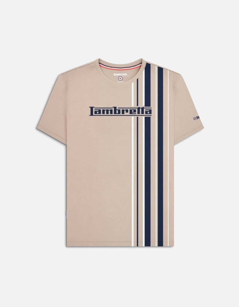 Mens Multi Stripe Short Sleeve T-Shirt
