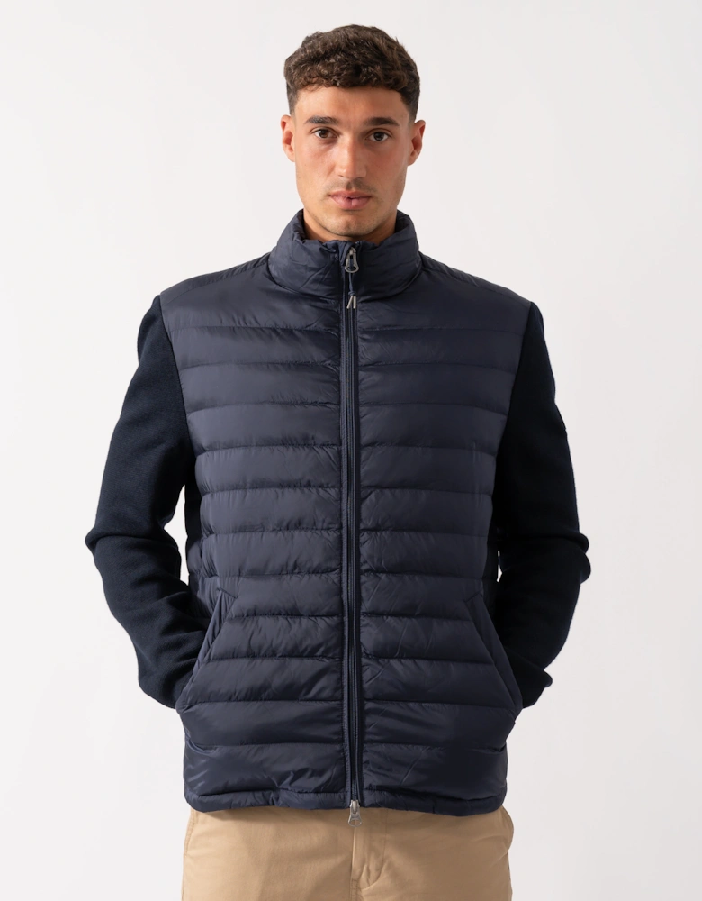 Mens Mixed Media Hybrid Jacket - 433 Evening Blue