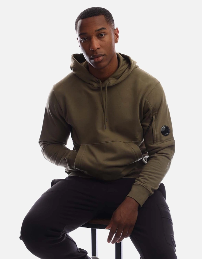 Diagonal Raised Fleece Lens Hoodie