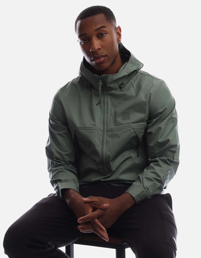Metropolis Series Gabardine Half-Zip Hooded Jacket