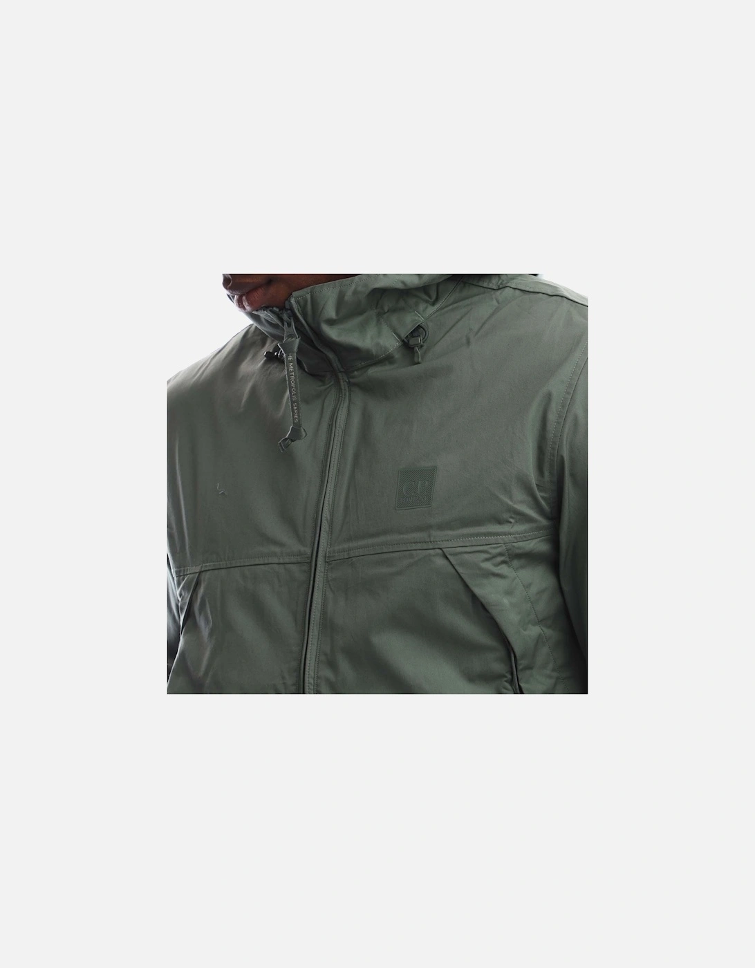 Metropolis Series Gabardine Half-Zip Hooded Jacket