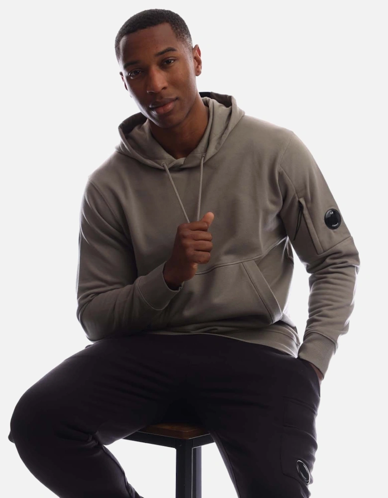 Diagonal Raised Fleece Lens Hoodie