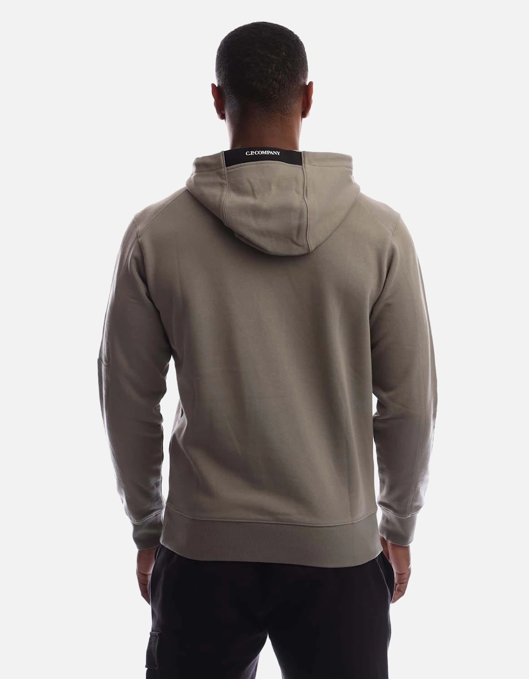 Diagonal Raised Fleece Lens Hoodie