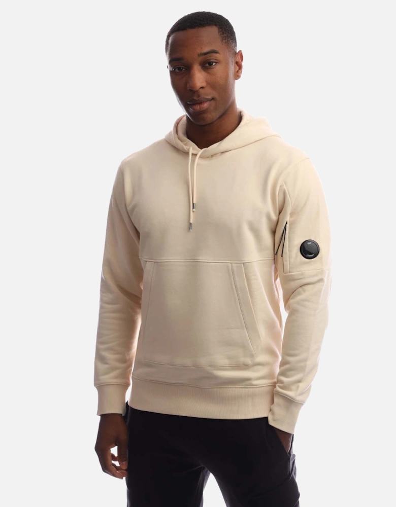 Diagonal Raised Fleece Lens Hoodie