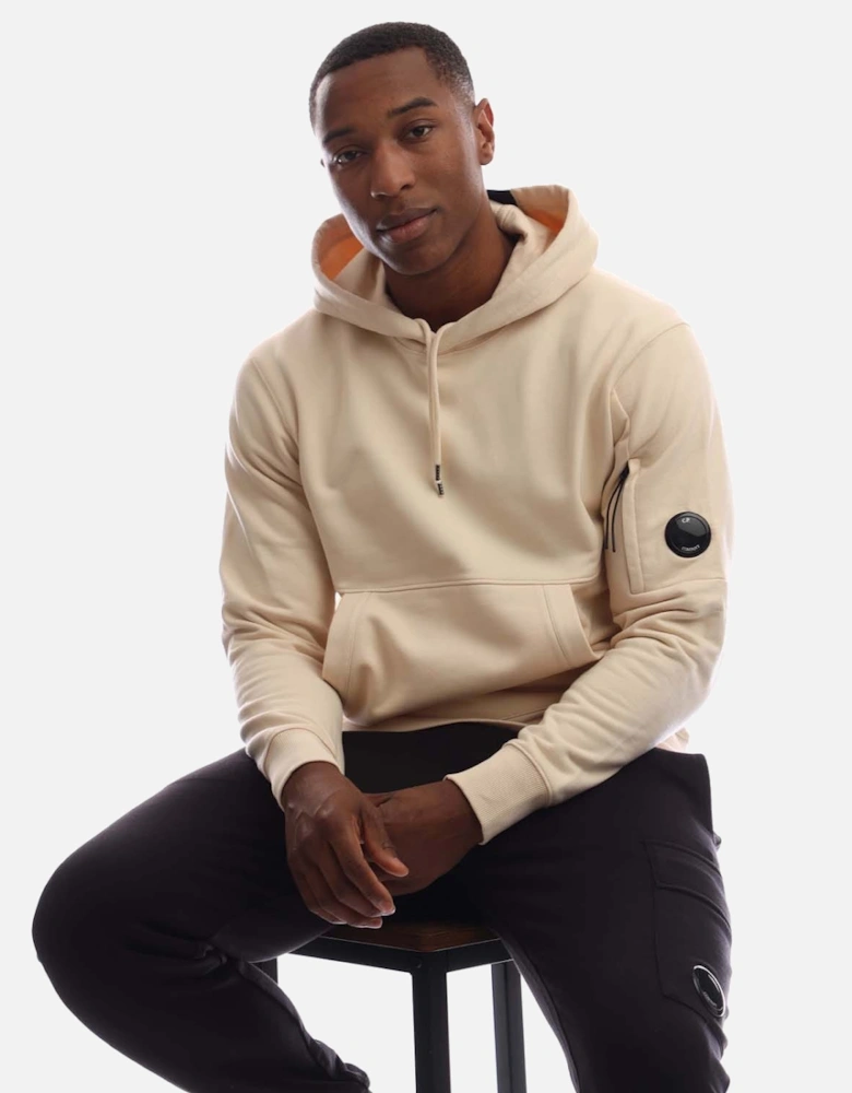 Diagonal Raised Fleece Lens Hoodie