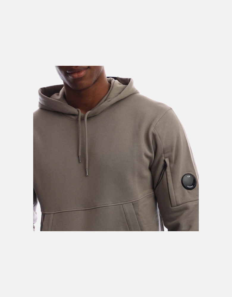 Diagonal Raised Fleece Lens Hoodie