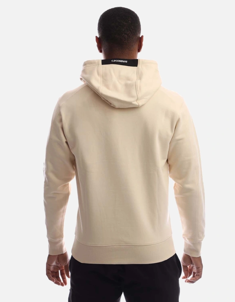 Diagonal Raised Fleece Lens Hoodie