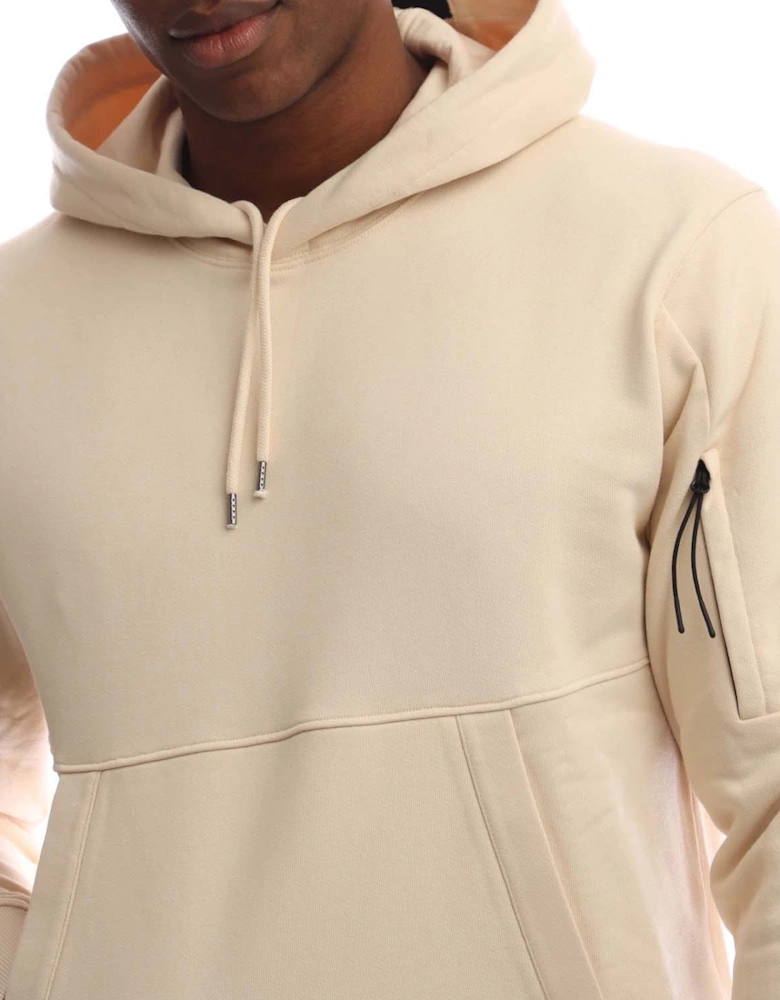 Diagonal Raised Fleece Lens Hoodie