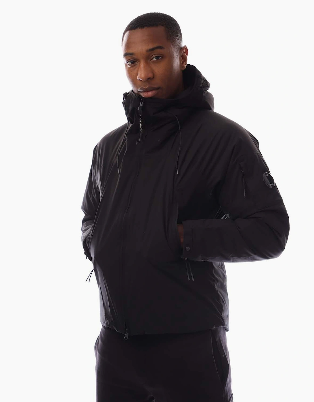 CP Company Men's Pro-Tek Hooded Padded Jacket - Black - Size: 40/Regular