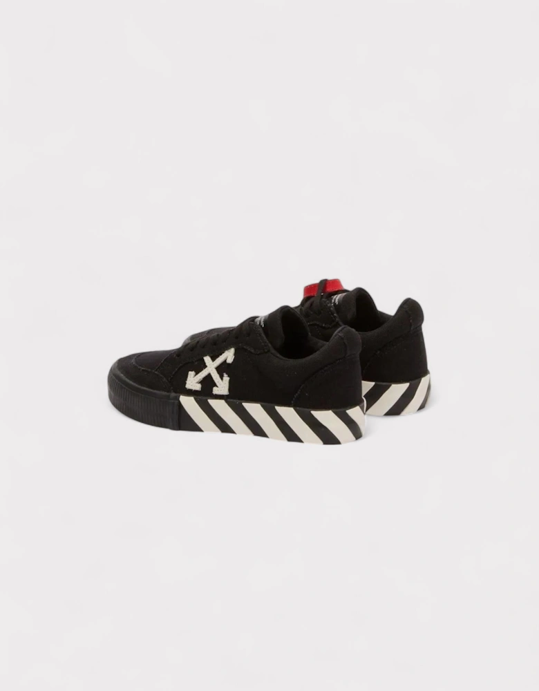 Vulcanised Lace Up Black White Kids