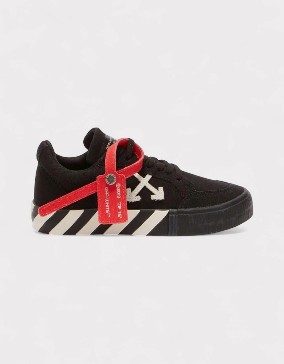 Vulcanised Lace Up Black White Kids, 6 of 5