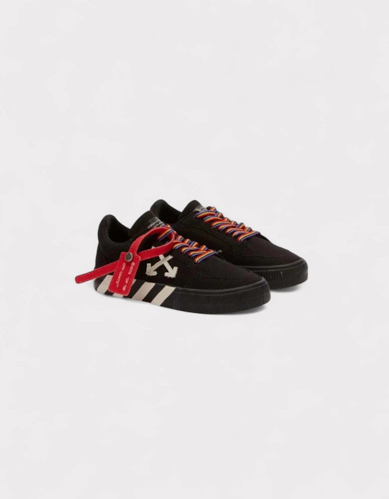 Vulcanised Lace Up Black White Kids