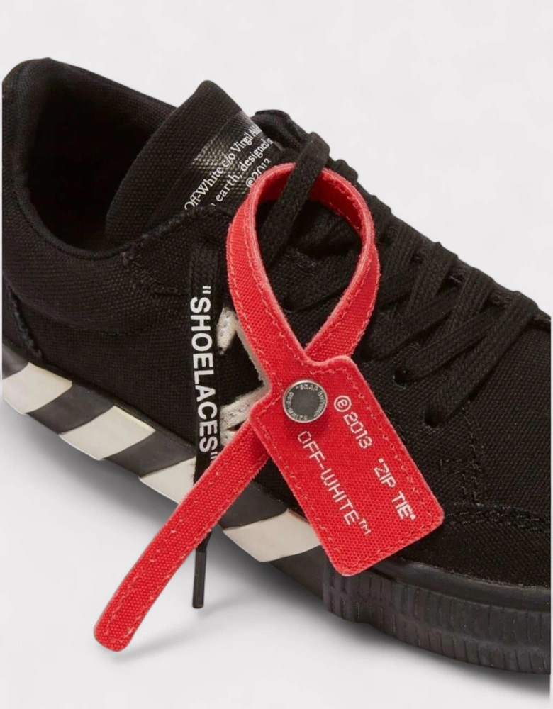 Vulcanised Lace Up Black White Kids