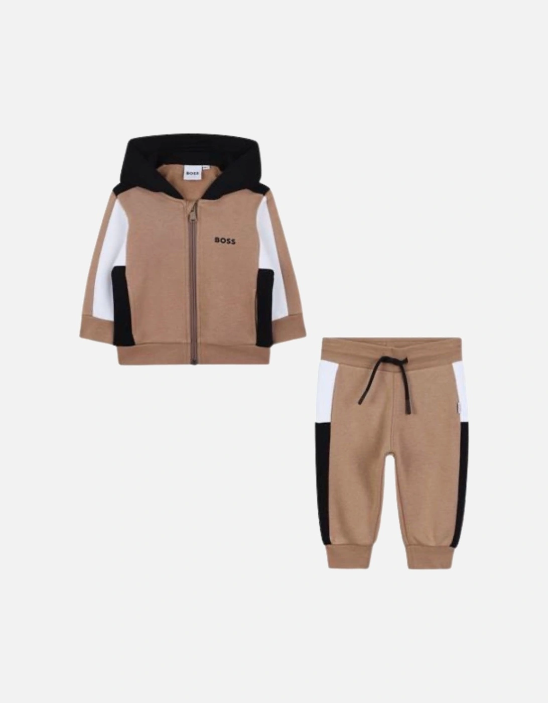 BOSS BABY/TODDLER BLACK/BEIGE TRACKSUIT J52447/J52429, 2 of 1