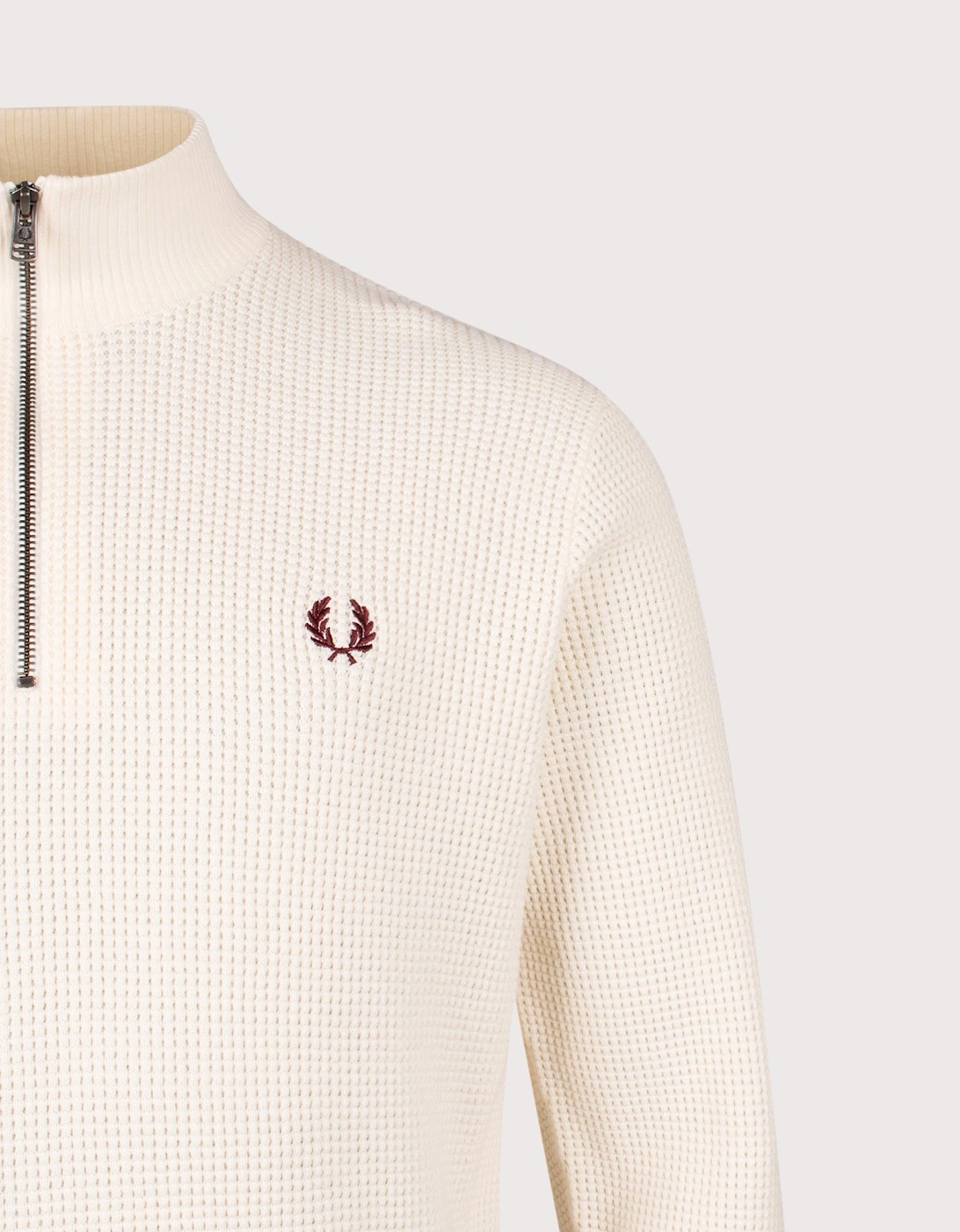Waffle Stitch Quarter Zip Jumper