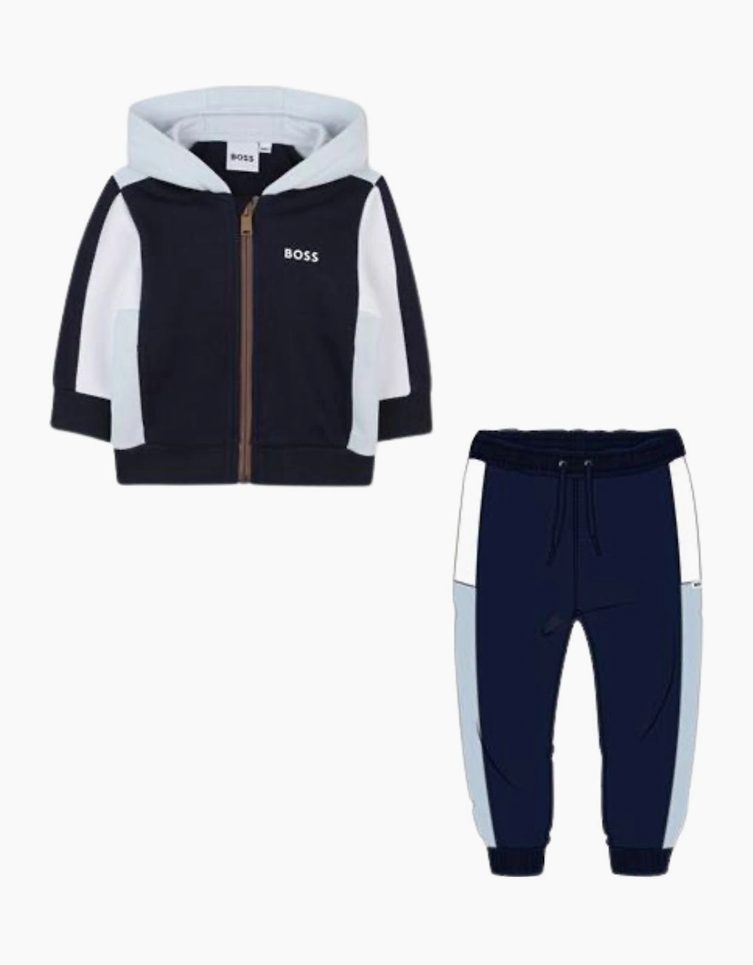 Boy's BOSS BOY NAVY BABY/TODDLER TRACKSUIT SET J52447/J52429