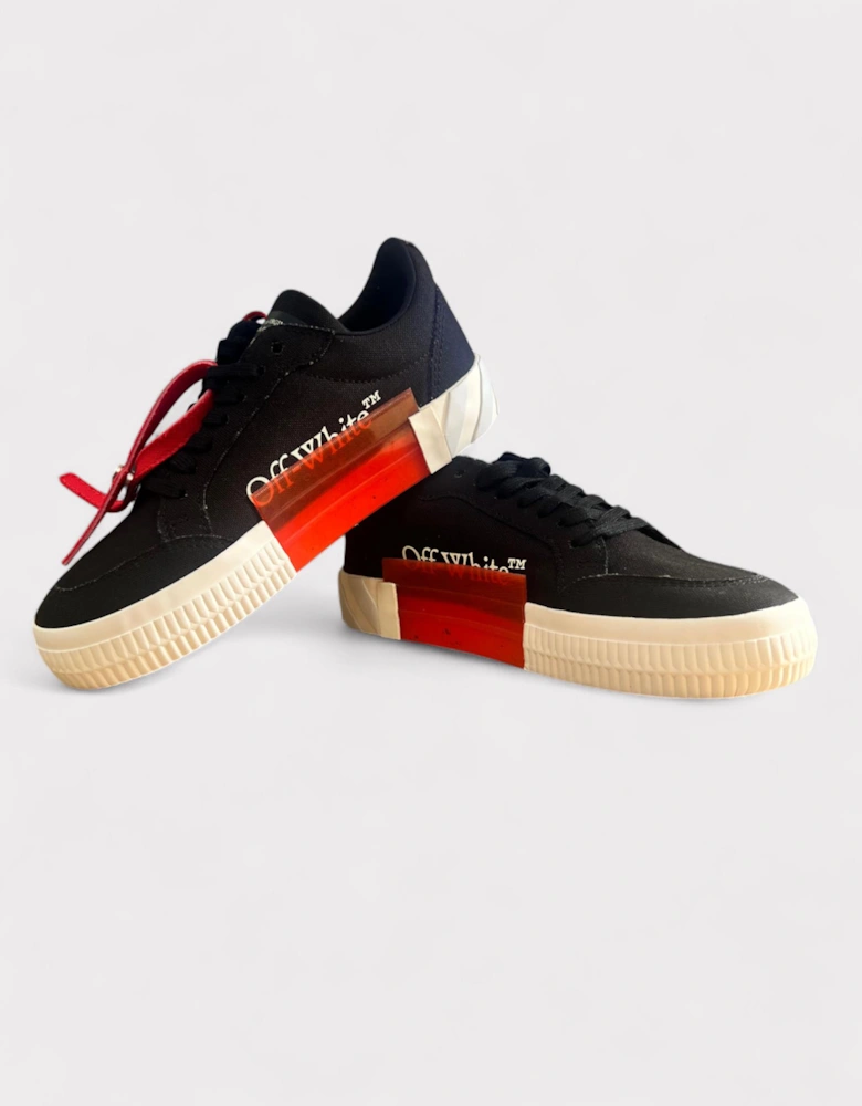 Vulcanised Lace Up Sneaker Black White Kids