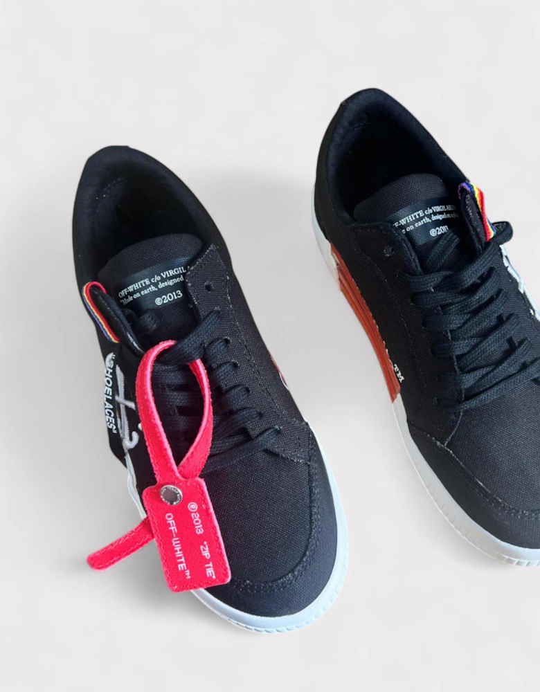 Vulcanised Lace Up Sneaker Black White Kids