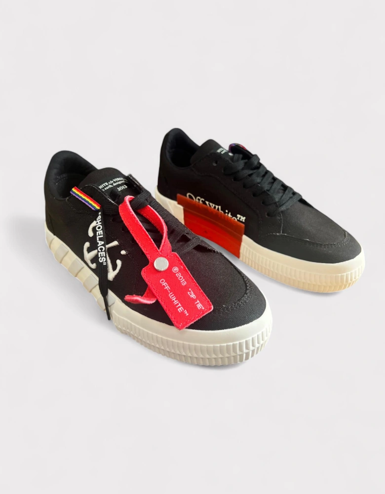 Vulcanised Lace Up Sneaker Black White Kids