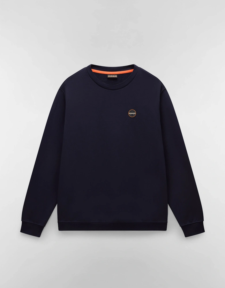 Badge Mens Crew Neck Sweatshirt - Blue Marine 176