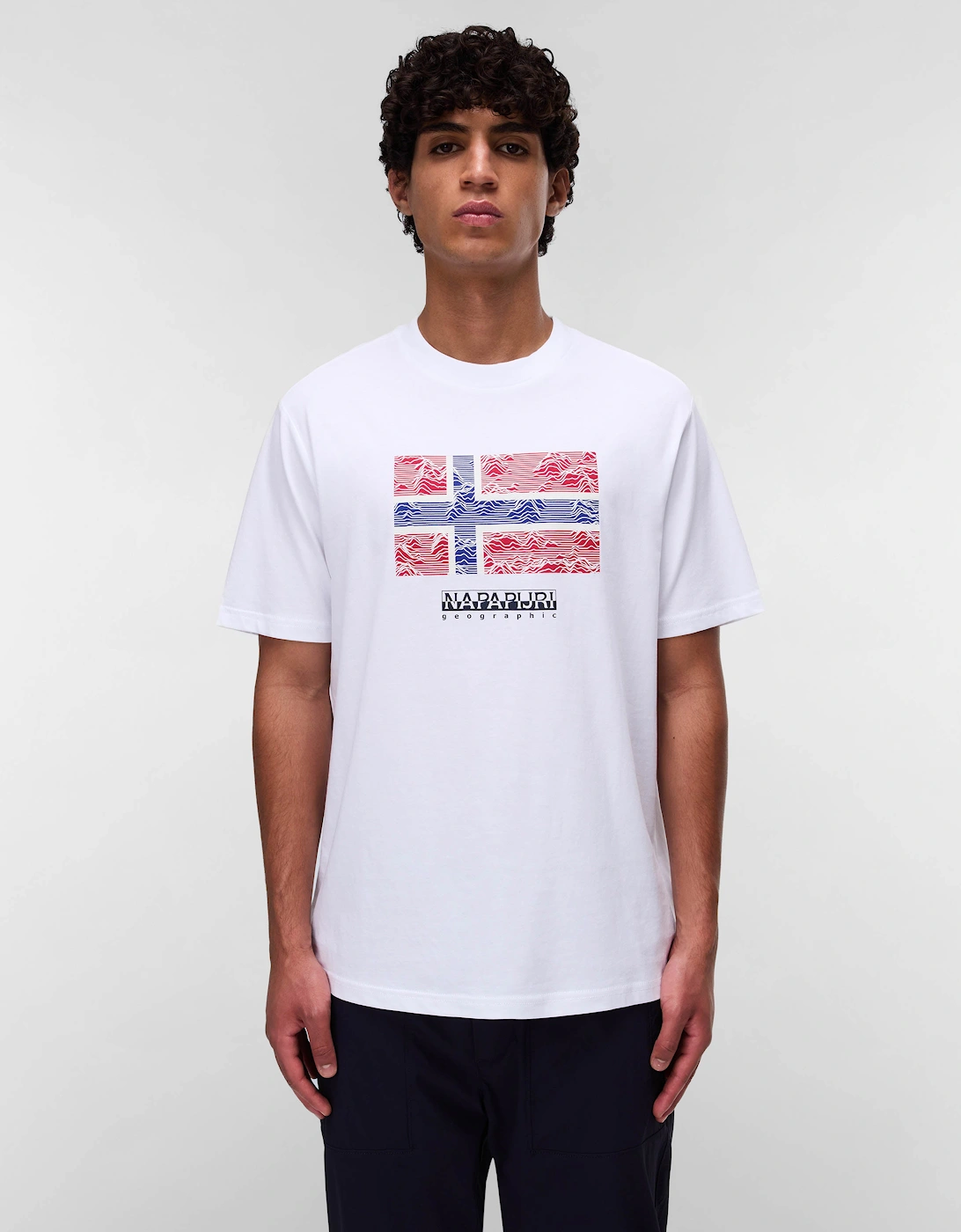 Drapeau Mens Short Sleeve T-Shirt - Bright White 002, 2 of 1