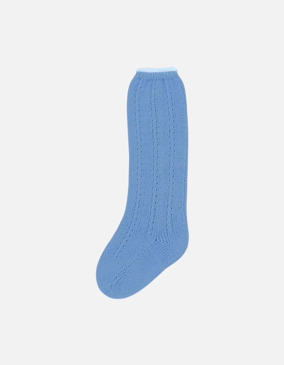 Boys Blue and Pale Knit Socks, 2 of 1