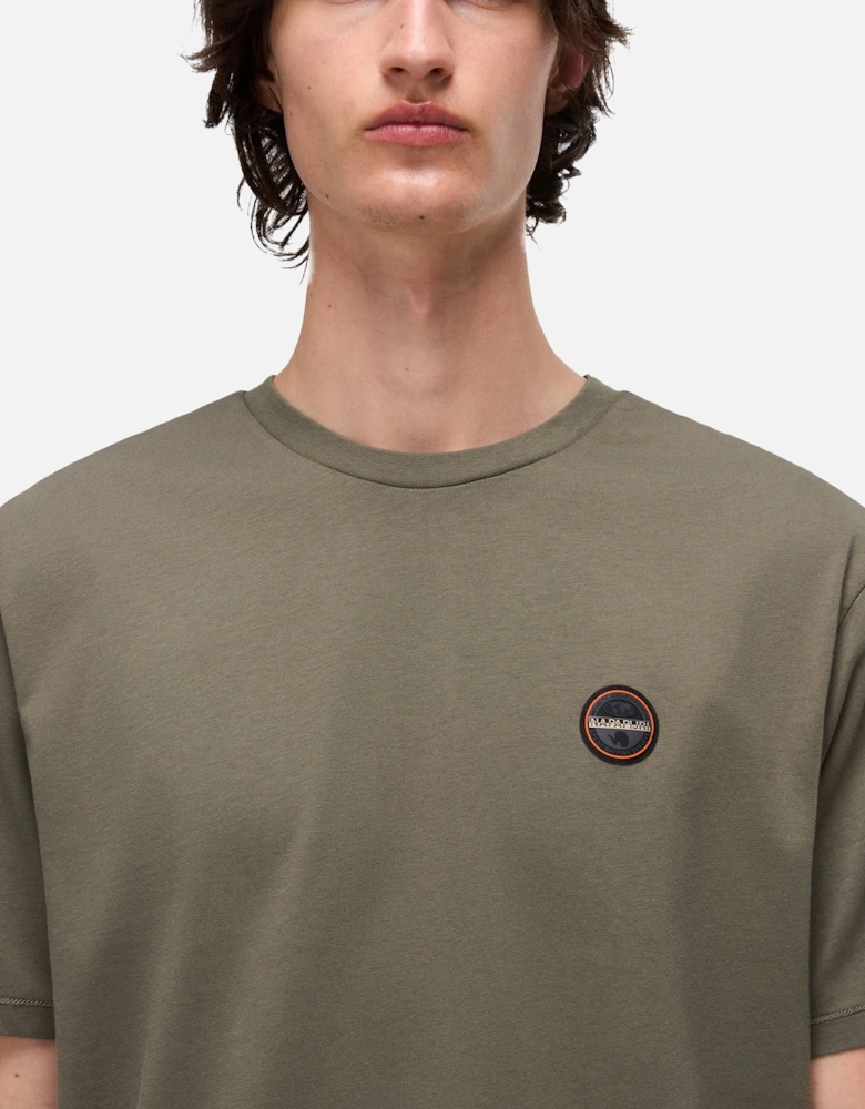 S Badge T-Shirt Tea Leaf