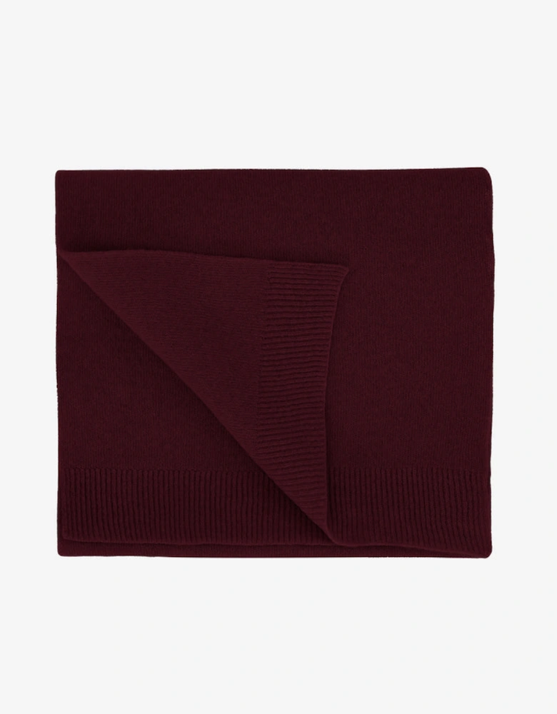 Merino Wool Scarf - Oxblood Red