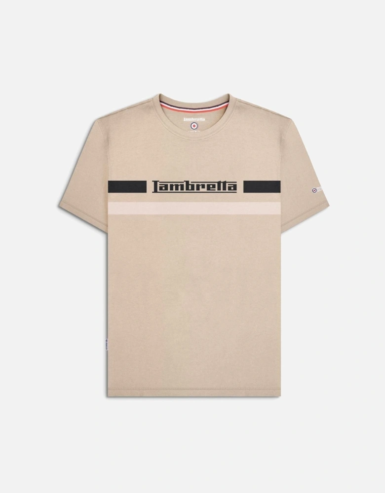 Mens Chest Stripe Short Sleeve T-Shirt