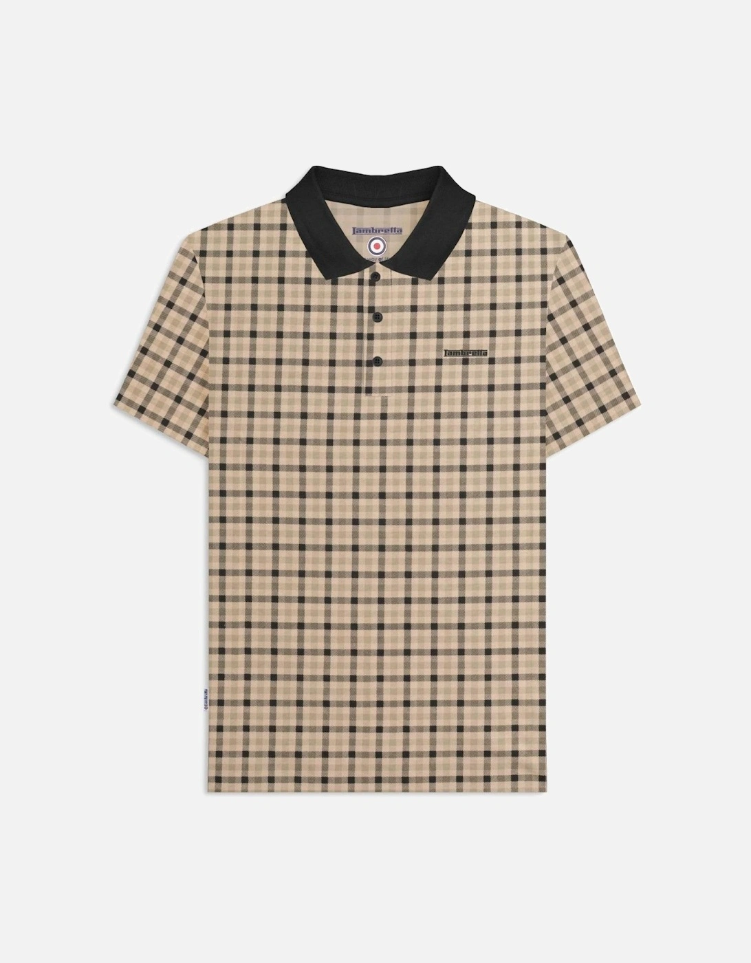 Mens Check Short Sleeve Polo Shirt, 2 of 1